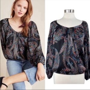 ANTHROPOLOGIE NWT Maeve Madeira Balloon Sleeve Top size S